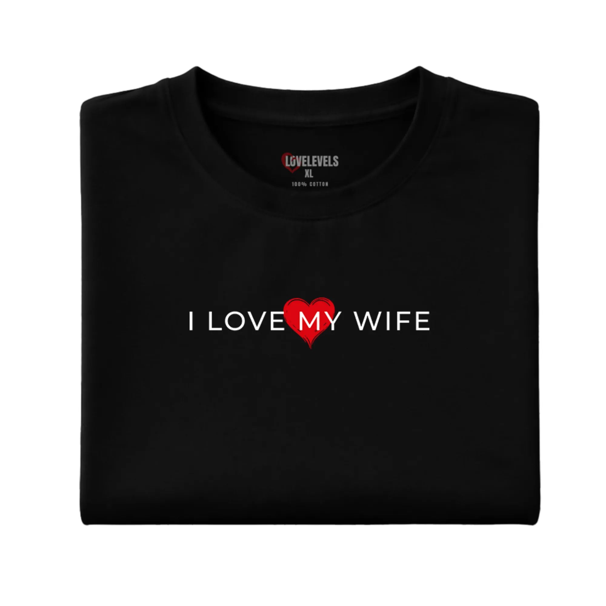 I Love My Wife Heart Overlay – Romantic Husband Statement Tee