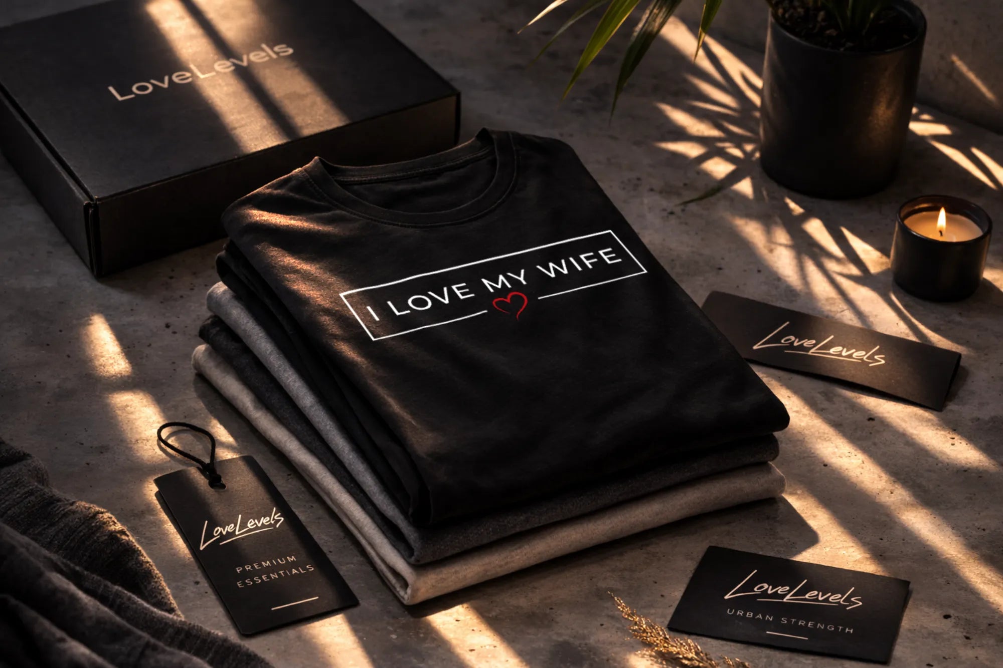 I Love My Wife Minimal Box – Romantic Husband Statement Tee