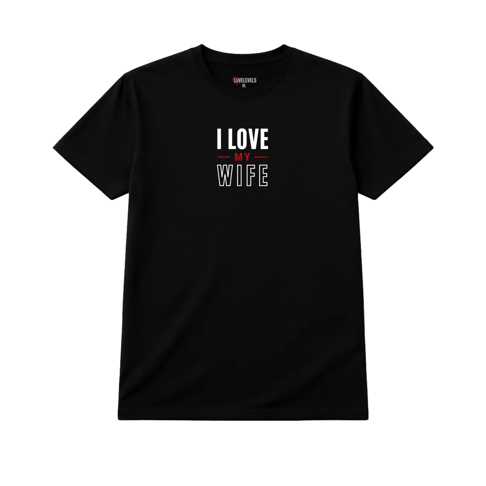 I Love My Wife Bold Outline – Romantic Husband Statement Tee