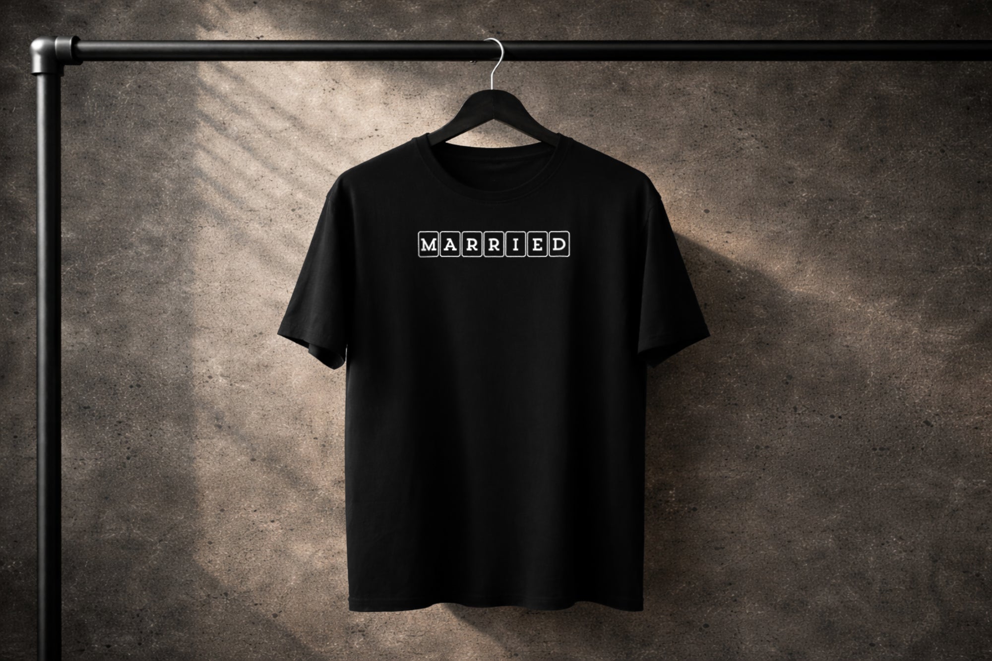 MARRIED Boxed Letter Badge Tee
