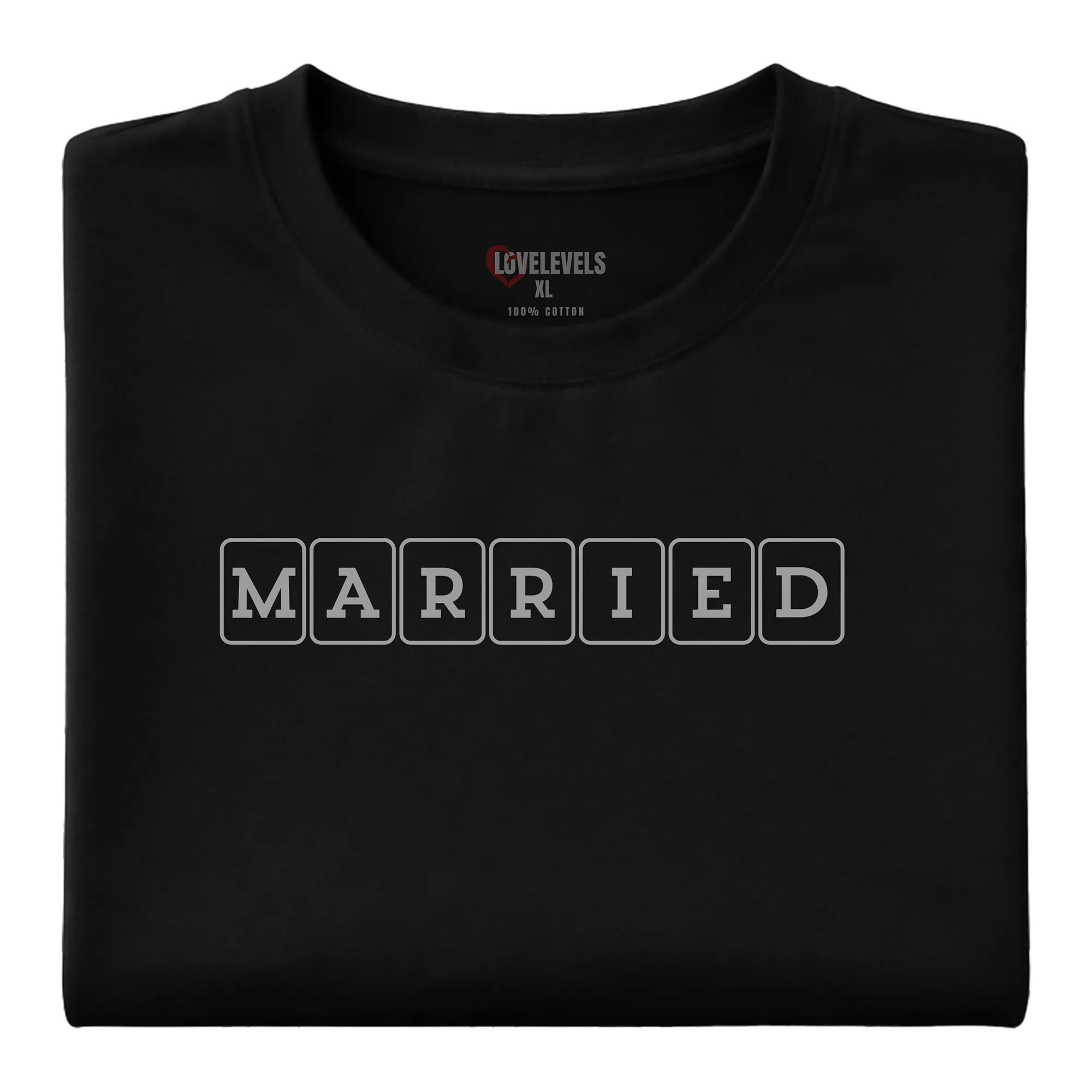 MARRIED Boxed Letter Badge Tee