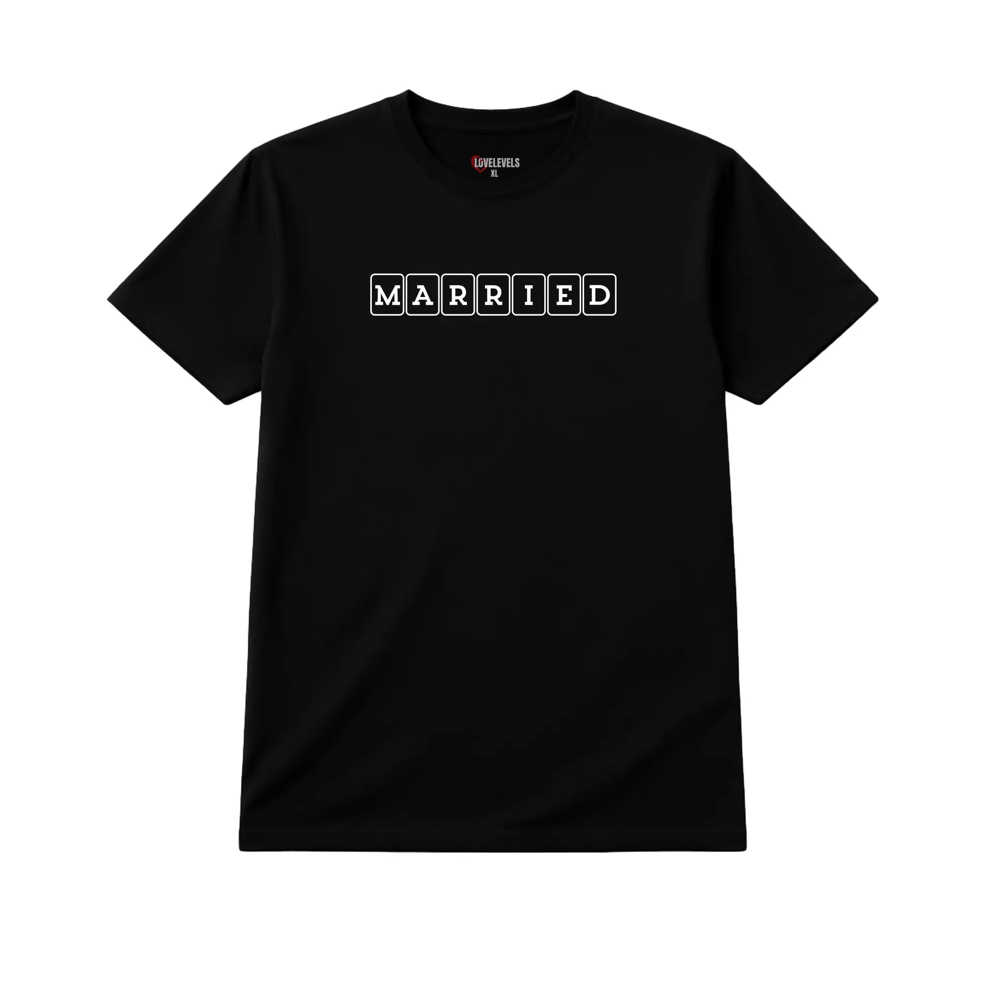 MARRIED Boxed Letter Badge Tee