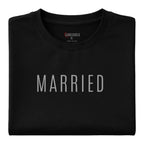 MARRIED Tall Minimal Typography Tee
