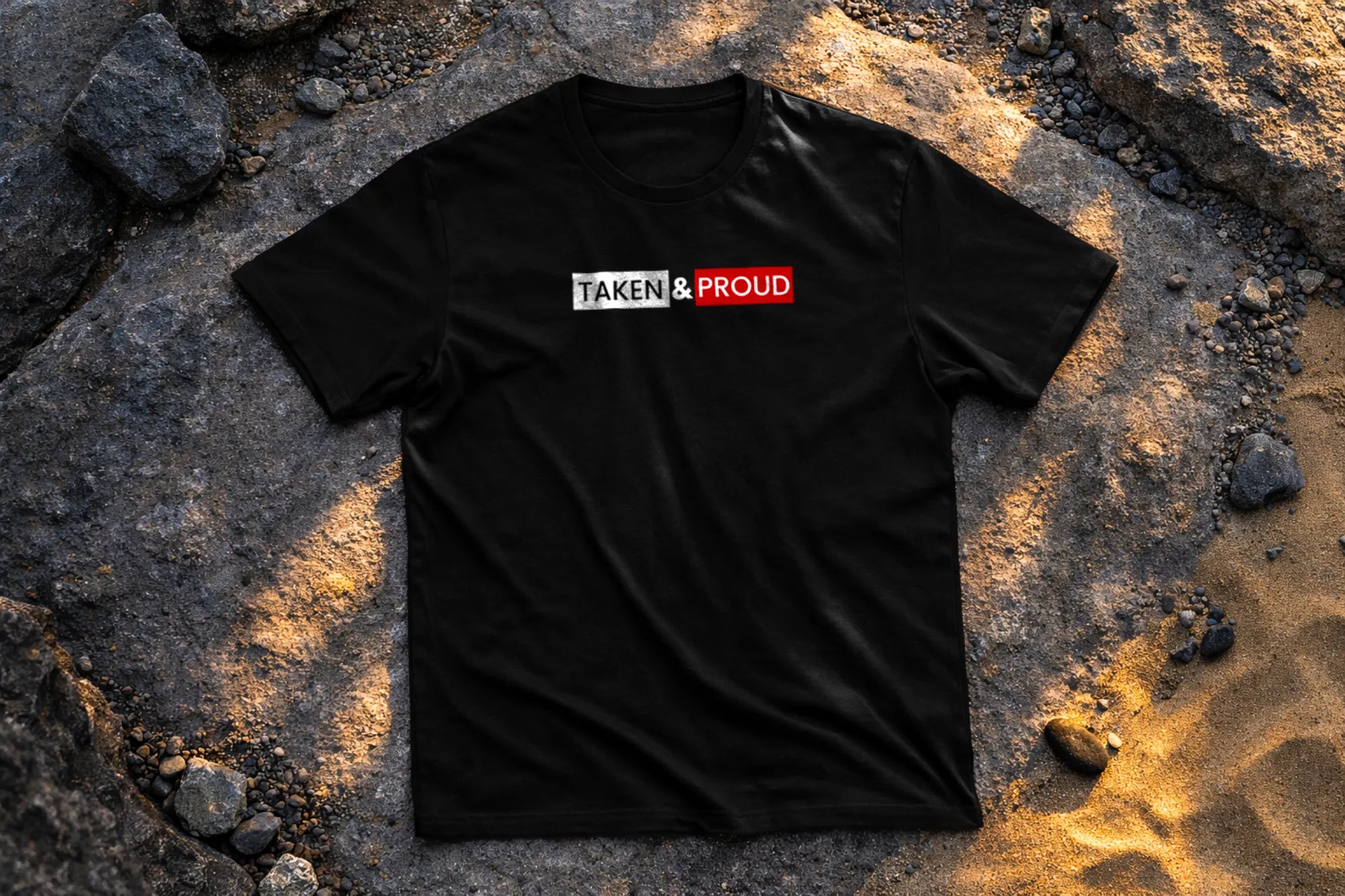 Taken & Proud Split Color Block – Statement Tee