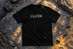 Taken Relationship Shirt – Minimal Boxed Letter Statement Tee